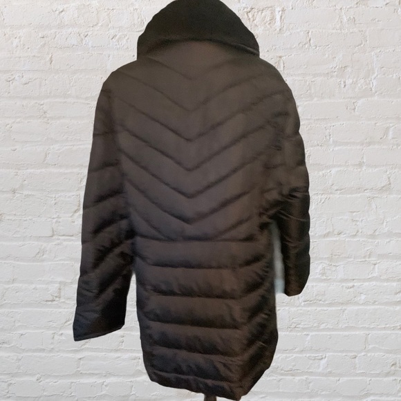 Big Chill Black Puffer Faux Fur Collar Plus Zipper Closure Coat NWT - Picture 5 of 11